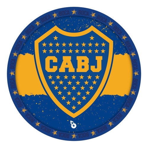 Platos Boca Juniors X 8 U Cumpleaños Cotillon 18 Cm 