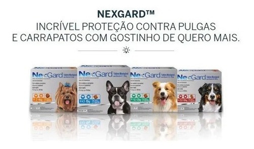 Pastilla antiparasitario para pulga Boeringer Ingelhein NexGard para perro de 25kg a 50kg 3 comprimidos