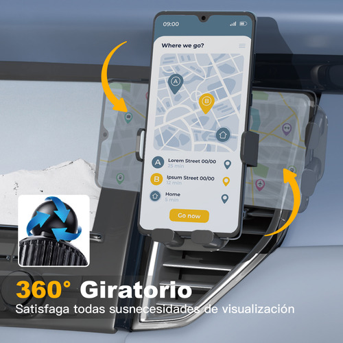Soporte Celular Auto Teléfono Para Ventilación De Coche