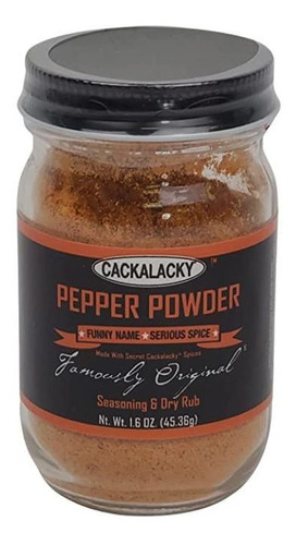 Cackalacky Pepper Powder - One 1.6 Oz Jar - Seasoning And Dr