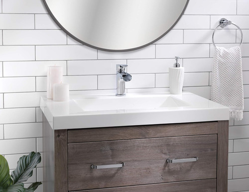 H07l-412-av-ch - Grifo Para Lavabo De Baño, Cascada De Una M