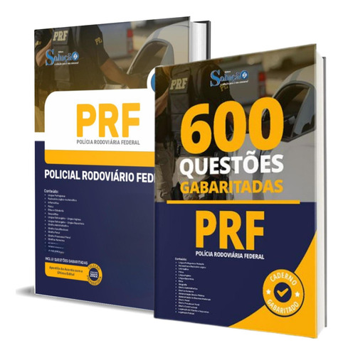 Kit Prf Apostila Policial Rodoviário Federal Atualizada 2022 + 600 Questões Gabaritadas, De Professores Especializados. Editora Solução Concursos, Capa Mole, Edição Oficial Em Português, 2022