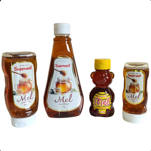 Mel De Abelha Puro Multifloral Bisnaga1kg Supermel