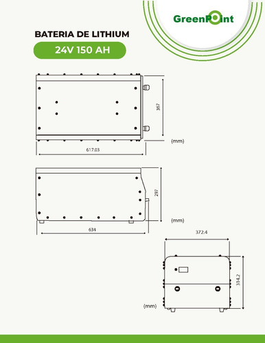 Imagen 4 de 6 de Bateria Solar Litio Lifepo4 150ah 24v Lithium