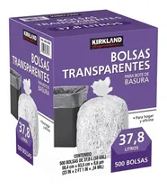 Comprar Bolsas Plástico Basura Cestos Kirkland 37 Lt 500 Piezas