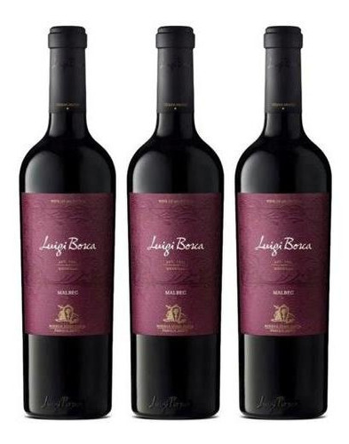 Vino Luigi Bosca Malbec 750ml Pack X3 Botellas Fullescabio *