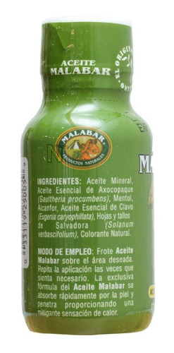 Imagen 2 de 4 de (3 Pzas) Aceite Malabar (60 Ml) Malabar