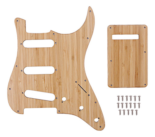 Guitarra Bamboo Pickguard Premium Precableada Sss Guitar P