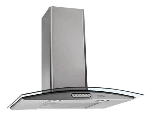 Coifa De Parede Nardelli 60 Cm Vidro Curvo Slim Inox 110v