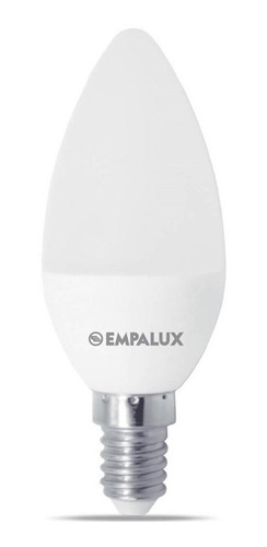 Lâmpada Led Vela Lisa 4w E14 Branco Quente 5 Peças Empalux