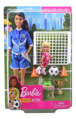 Barbie Entrenadora De Fútbol Con Chelsea Importada Mattel