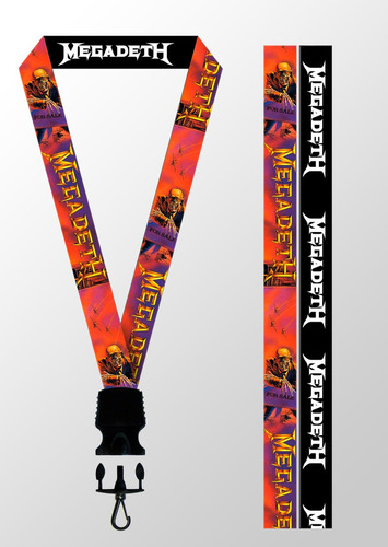 Lanyard Cinta Porta Credencial Megadeth Peace Sells Vic