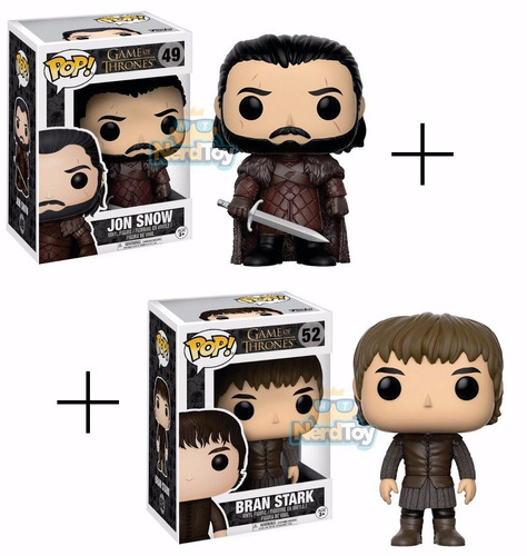 Funko Pop Game Of Thrones - Jon Snow 49 + Bran Stark 52