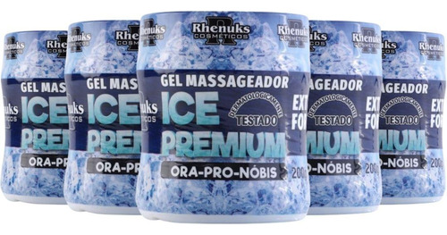 Kit 5 Gel Massageador Ice Premium Com Ora-pro-nóbis