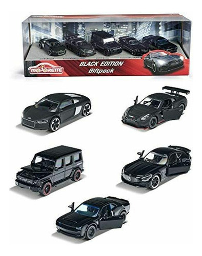 Juego De Coches De Metal Majorette  Negro  7,5