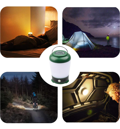 Linterna Led Para Camping Lámpara De Trabajo Con Cargador Us