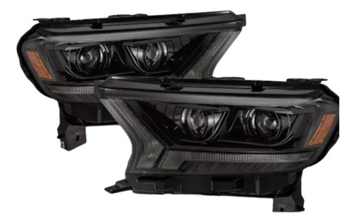 Opticas Compatible C/ Ford Ranger 2019- 2021 Led Lupa Doble 