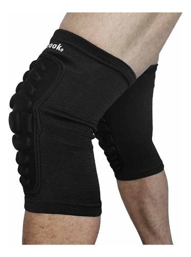 Rodillera Deportiva Para Volleybal Larga Pro Hook Negra Color Negro Talla S/m