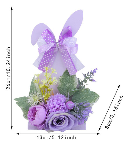 Centro De Mesa De De Pascua Con Flores Artificiales De 5 X 3