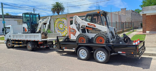 Alquiler De Minicargador Bobcat, Camión Con Volcadora