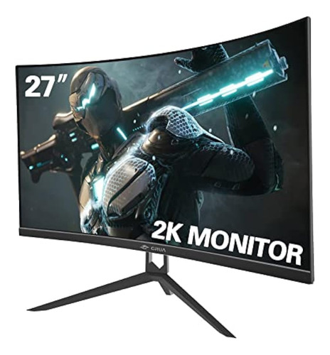 Monitor Curvo Para Juegos Crua 27  , Qhd (2560x1440p) 2k 144