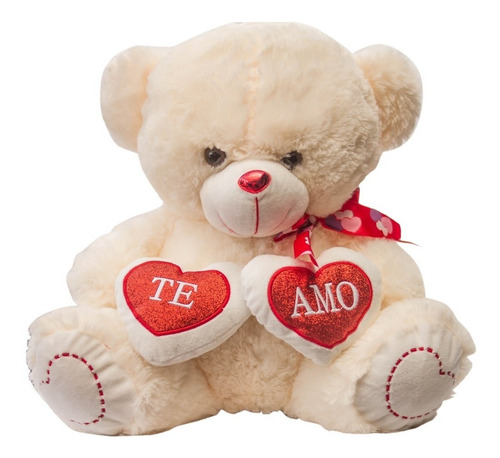 Imagen 1 de 10 de Oso Peluche Te Amo Corazón Regalo 40 Cm Amor - Envió Gratis