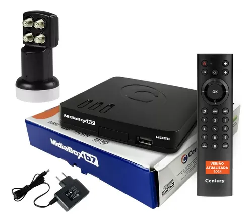 comprar Receptor Sathd Century Midiabox B7 Banda Ku + Lnbf Quadruplo