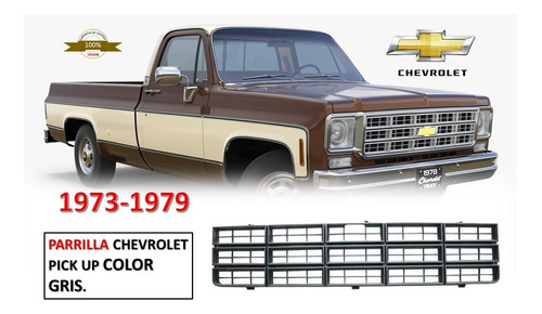 Parrilla Color Gris Chevrolet Cheyenne Silverado 1973-1979.
