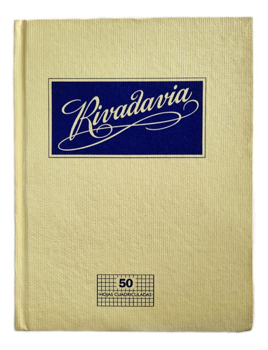 Cuaderno Rivadavia 50 Hjas Cuadriculado, Tapa Dura ,b/mate