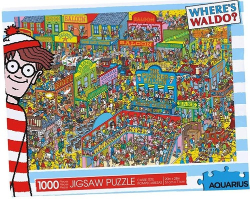 Aquarius Where's Waldo Wild Wild West Puzzle rompecabezas D