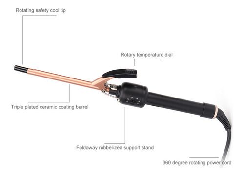 N Curling Iron Wand Thin Small Ceramic Barrel Hair Curler