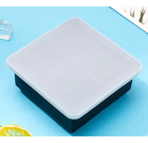 Molde De Hielo De Silicona Grado Alimenticio 4 Cuadros -4pcs
