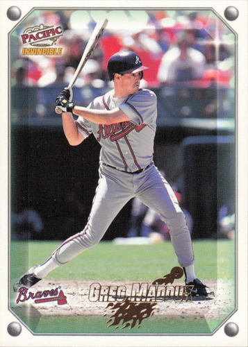 Mlb Greg Maddux - Pacific Invincible Hot Pitcher 1998 # 122