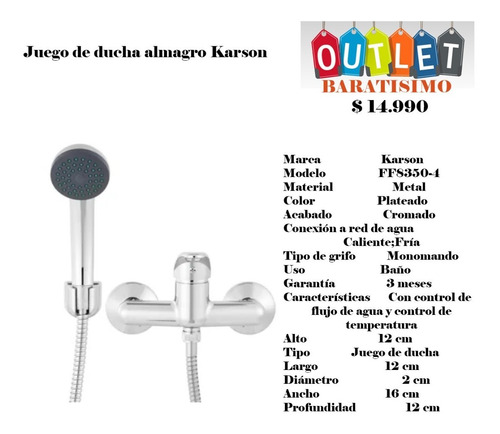 Juego De Ducha Almagro Karson