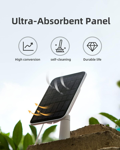 Panel Solar Portátil 2,6w Para Cámaras Seguridad Al Aire