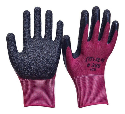 Guantes Work Safe Con Revestimiento De Caucho Y Nailon, Colo