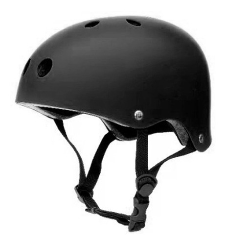 Casco Skate Clasico De Alto Impacto Negro Con Ventilacion Q9