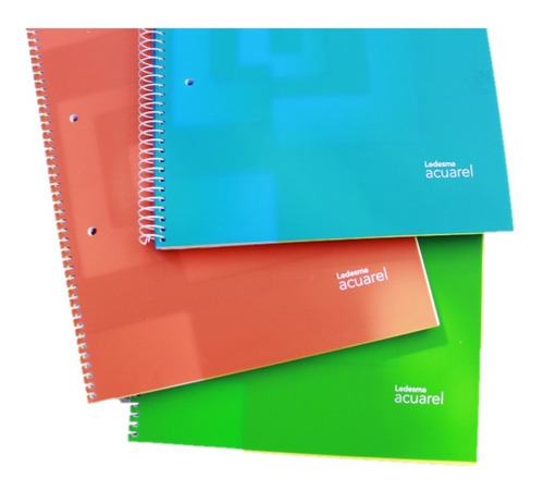 Cuaderno Universitario Espiral Ledesma Acuarel 22x29 84 Hs.