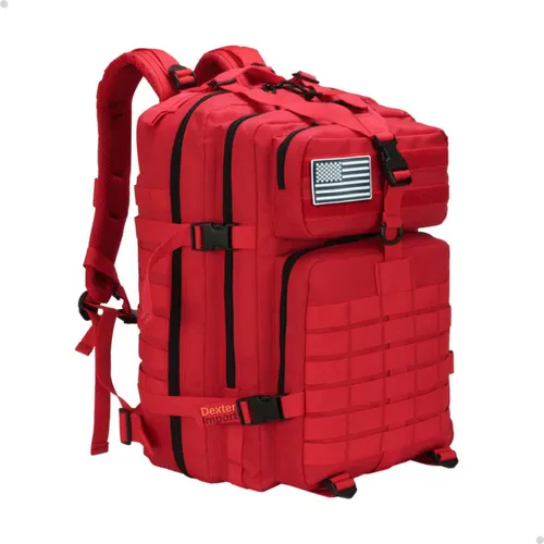 comprar Mochila Tática Militar 50 Litros Resistente A Água Vermelha