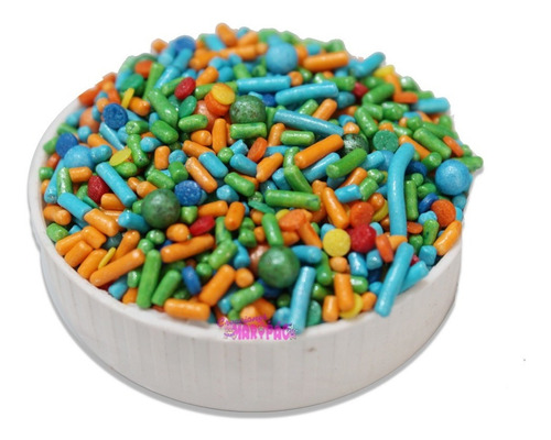 Granillo Perla Comestible Confeti Fiesta Niño Azul Verde