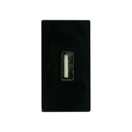 Módulo Com 1 Tomada Usb 2a Preto Fosco Madrid Lexman