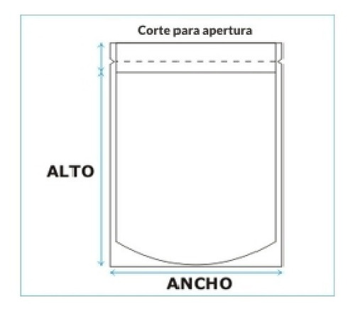 100 Bolsas Pouch Stand Con Cierre Plata/transparente 250 Gr