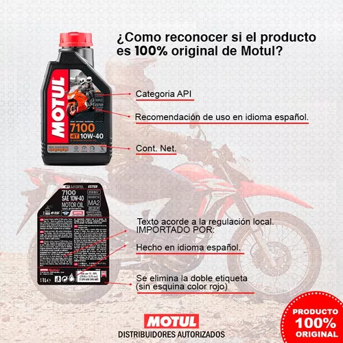 MOTUL 7100 Aceite sintético 4T – 10W40 – 4 litro/