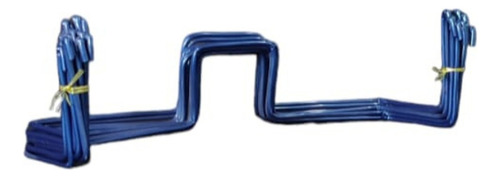 Gancho De Alambre Para Exhibir Playeras, Chamarras 12 Piezas Color Azul Metalico