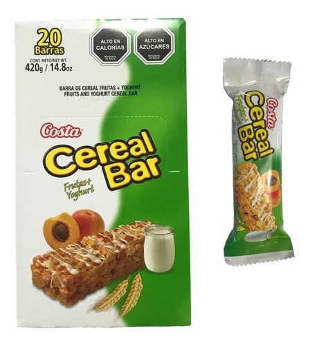 Barra Cereal Bar Costa Frutas + Yogurth X20 Un 21 Gr
