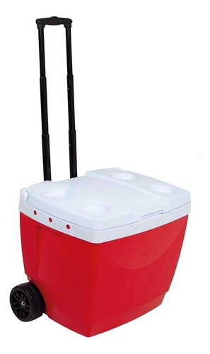 Caja Térmica 42l Con Ruedas Conservadora Roja Pa