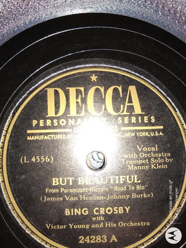 Pasta Bing Crosby Young Scott Troter Decca C115