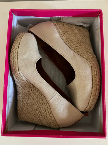 Zapatos Mujer Yute Taco Chino Suela Goma Espadrilles (Usado)