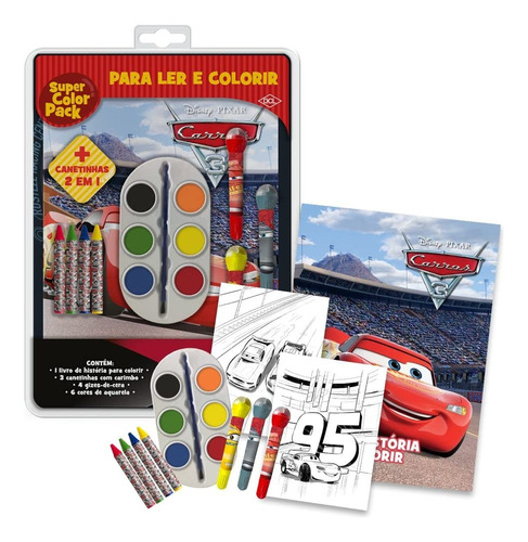 Livro Para Colorir Infantil Leitura Desenho Pintura Diversão Entretenimento Para Crianças Educativo Super Color Pack Personagens