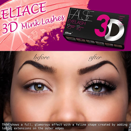 Eliace Fluffy Eyelashes 3d Mink Las Pestañas Ojos De Gato 15
